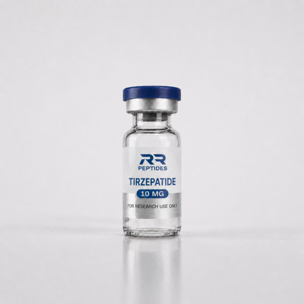 tirzepatide 10mg research peptide vial for laboratory research use