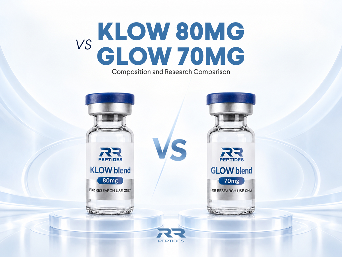 klow 70mg 80mg vs GLOW 70mg: Composition and Research Comparison Select a Pack:Pack of 1 CJC-1295 / Ipamorelin 5 Brands_Douglas Laboratories